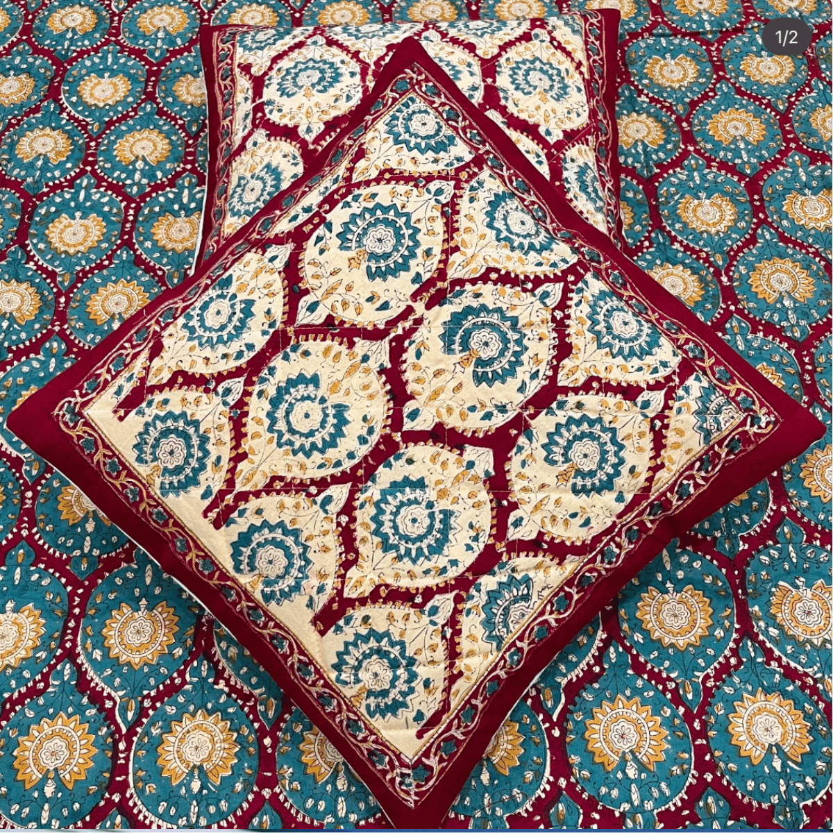 Sanganeri Cushion Cover III