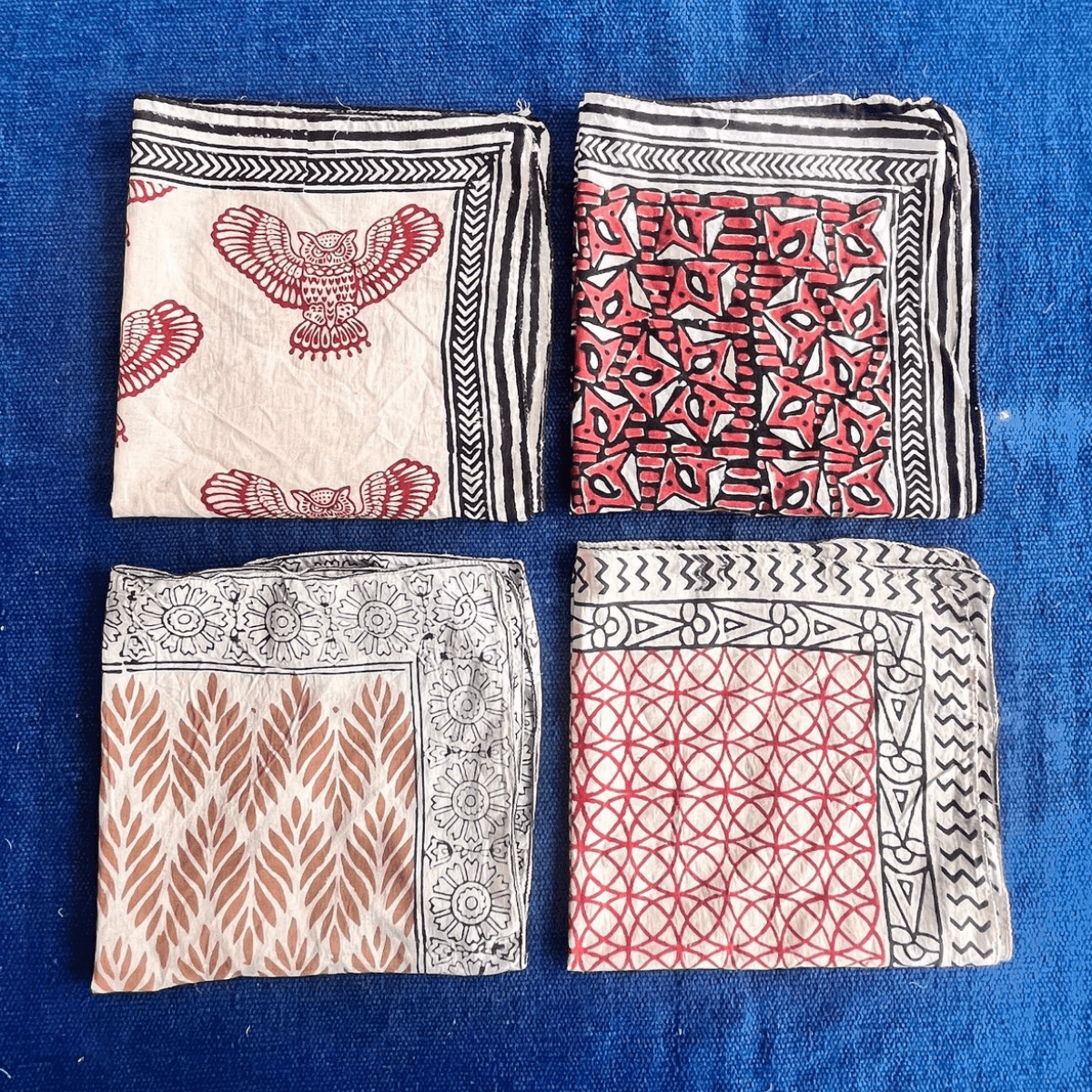 Hand-Blocked Cotton Scarf