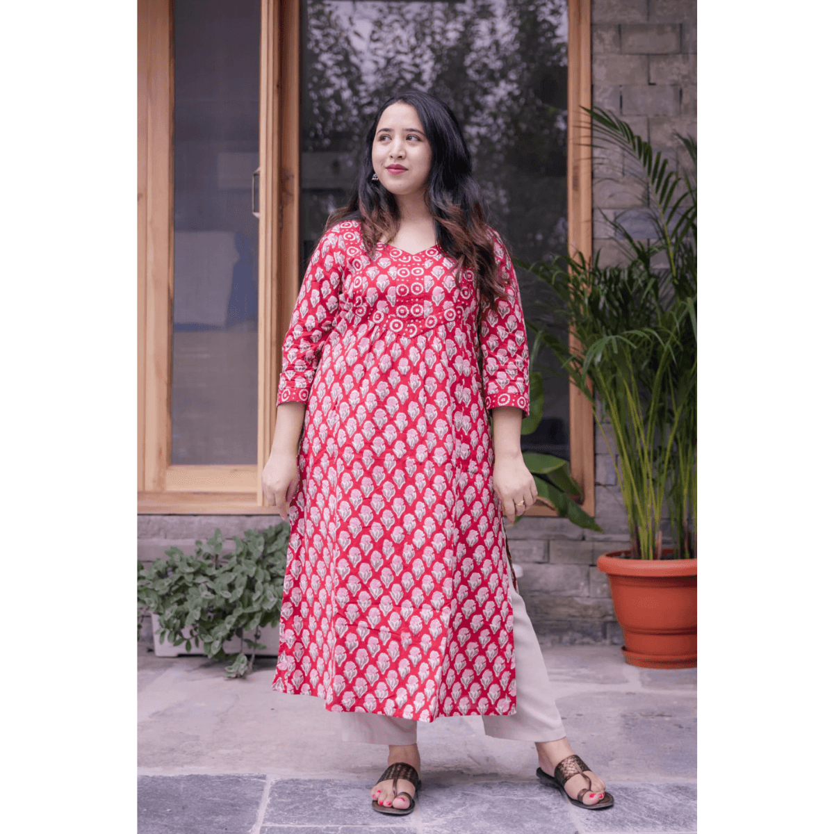 Sanganeri Blockprint Portrait